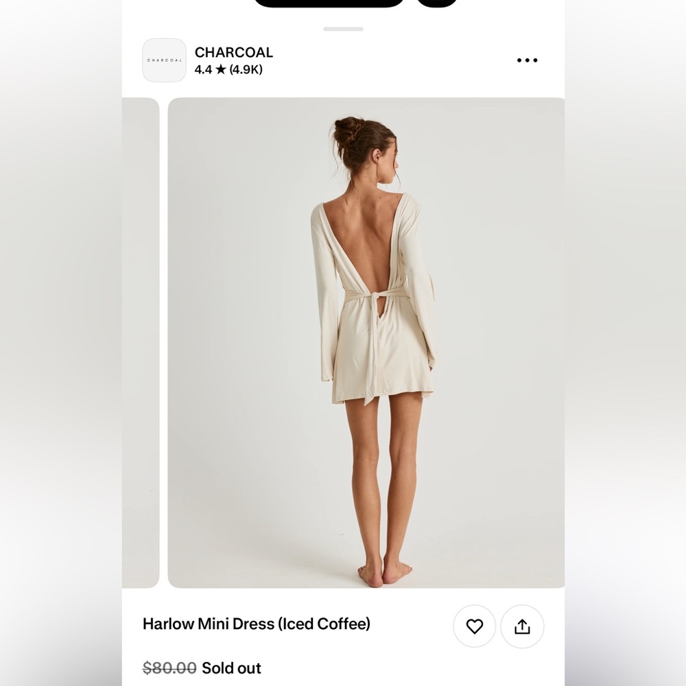Cream Mini Dress